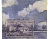Original Framed Art: U.S. Supreme Court, National Capital Sesquicentennial Postage Stamp Painting