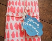Hand printed 'Hundreds & Thousands' tea towel in 100% Linen