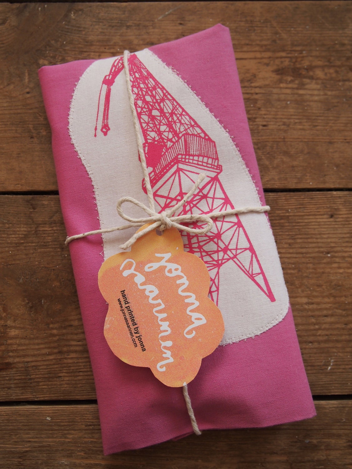 Hand screen printed 'Crane Ahoy' tote bag