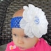 UK Kentucky Wildcats Inspired Peony Flower Headband