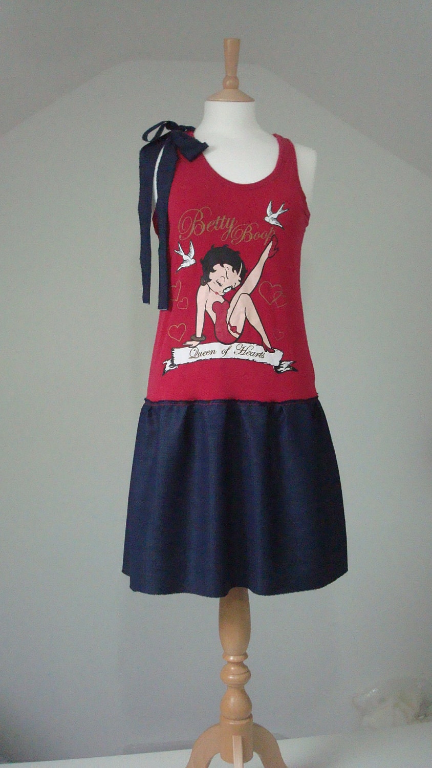 Upcycled Woman's Clothing  Eco Style Little Dress Tunic OOAK