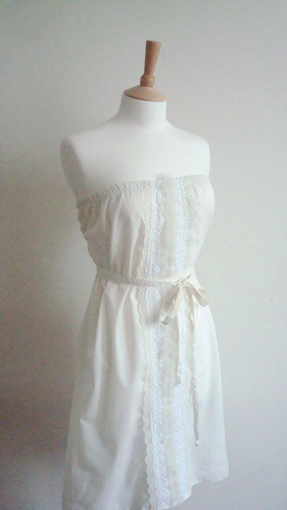 Upcycled Woman's Clothing Romantic Eco Style Little Dress Tunic OOAK