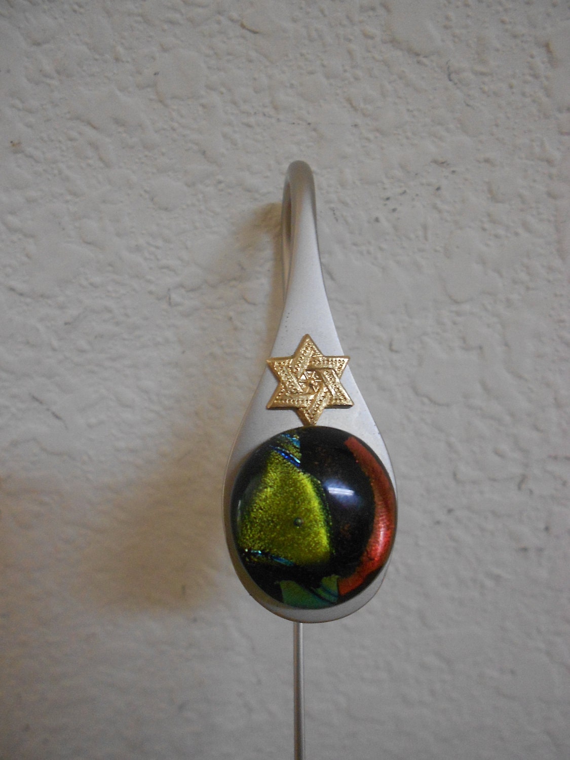 Jewish Book Mark with Star of David and Cabochon Stone 1965 / REDUCED