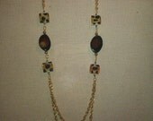 Leopard print carnelian necklace