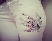 Jeans broken / cracked mirror design GLASS