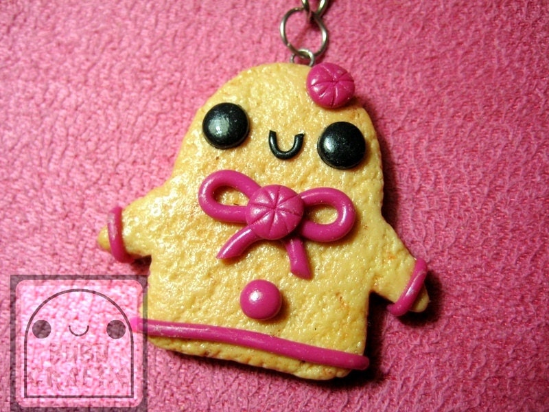 Gingerbread Bubu Keychain Polymer Clay