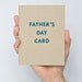Letterpress Father's Day Card - Kraft Paper - Peacock Blue Ink