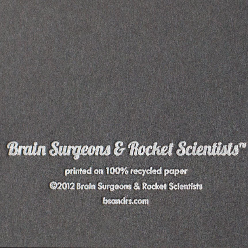 Letterpress Mother's Day Card - One Bad Ass Mother - black - silver