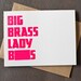 Letterpress Congratulations Card - Mature - Big Brass - Neon Pink