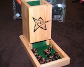 Custom Dice Tower / Dice Box with your graphics or Elder Sign - Arkham Horror / Lovecraft Chulhu Mythos Theme