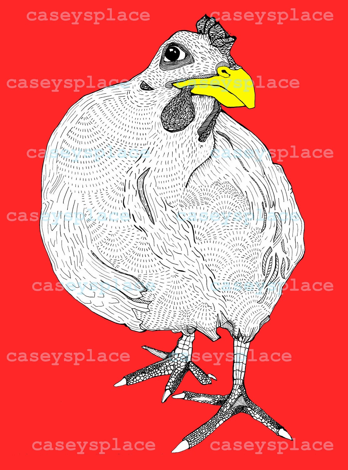 ChickChick illustration limited edition print A5