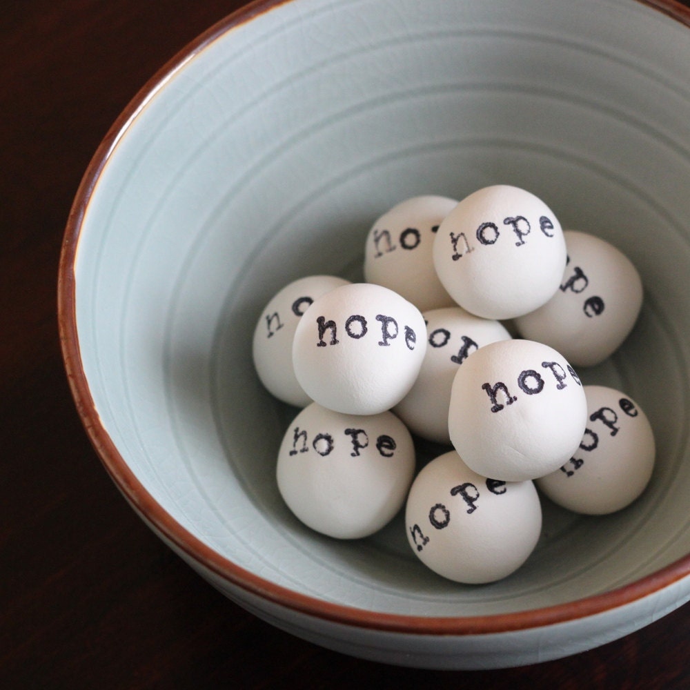 clay hope ball vase fillers
