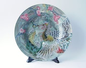 Peacocks Decorative Decoupage Glass Plate