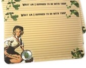 Recipe Cards Retro, Funny Recipe Cards, Recipe Card Set, Country Recipe Cards, Pin Up Girl, 4x6 Recipe Cards, Set of 12 Set