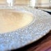 Two Head Table Place Settings: Light Gold Glitter Chargers