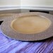 Two Head Table Place Settings: Light Gold Glitter Chargers
