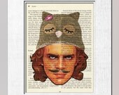 Anakin Skywalker The Chosen One PRINT Star Wars on salvaged vintage page book art print