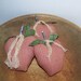 Set of 3 Prim Homespun Apple Bowl Filler Ornies