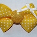 yellow polka dot doggie bow, or girl's bow