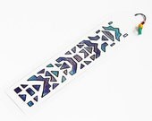 Graphic Modern Tribal Bookmark - Original Art - Large size
