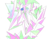 February 1, 2012 (Unfurled) - original ink, gouache, & watercolor drawing