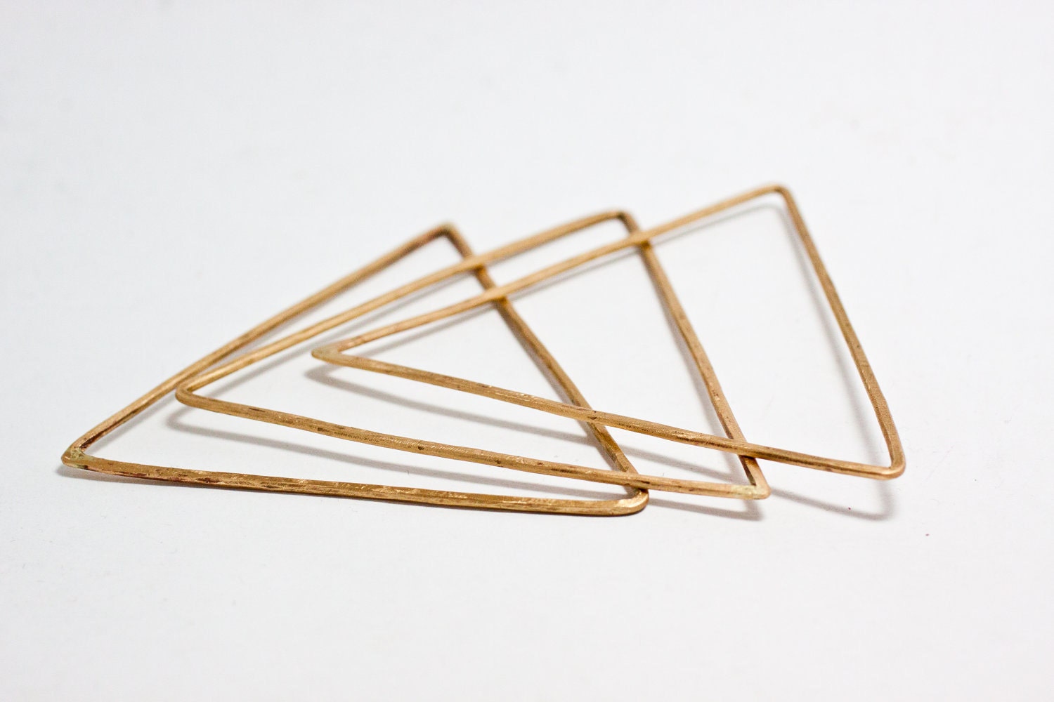 Triangle Trio Brass Bangles