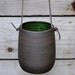 Modern Simple Dark Brown Hanging Planter - Large