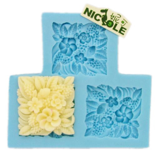 F0016 3-hole Silicone Mini  Molds for Resin Flower Molds Jewlery Molds Silicone Molds for Craft Silicone Soap Molds