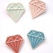 Porcelain Jewel Brooch, in pale pastel pink
