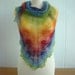 Beautiful lace handknitted shawl in the colors of the "rainbow"