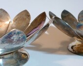 2  Silver Plated Vintage Lotus Bowls marked by designer "Leonard Silverplate Italy"