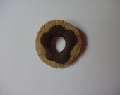 Chocolate Frosted Donut Felt Pin