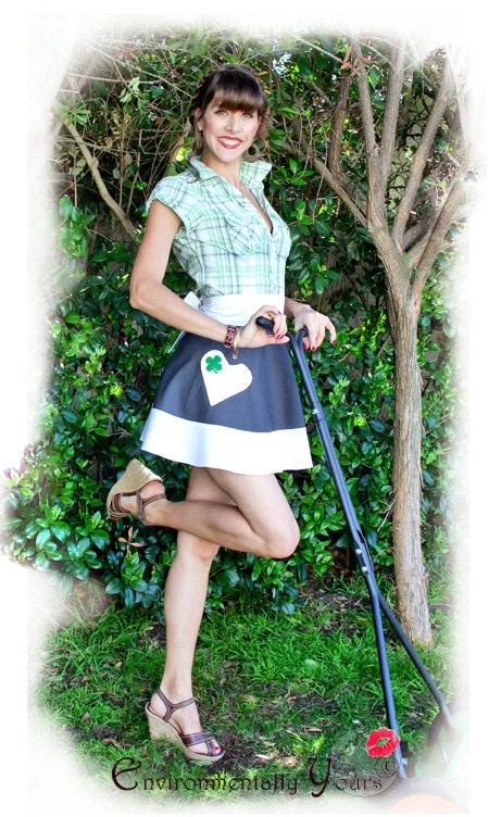 Chic Gardening eco-friendly sexy pin up Apron (handmade)