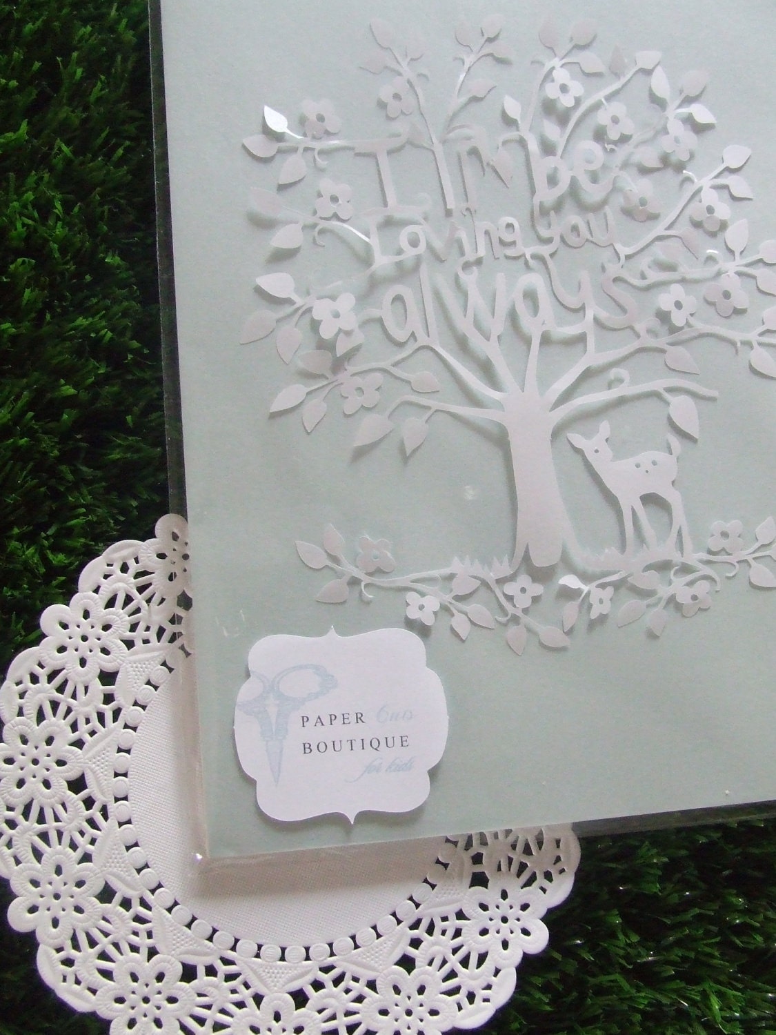 papercut woodland typography