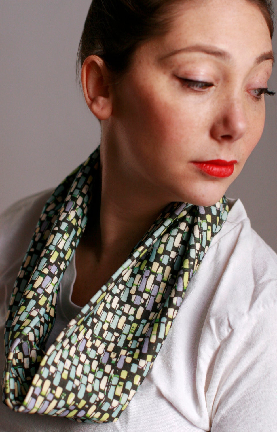 Organic "Bricked" Cotton Knit Cowl