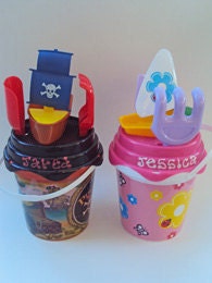Beach Bucket - Pirate & Flower