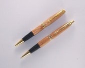 Handcrafted Cherry Wood Ink Pen & Pencil set Hand turned in New Hampshire Comfort Style 87A