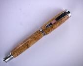 Handcrafted Wooden Pen Rollerball Hand Turned and Made In USA Stainless Steel Hardware and Custom Cap 233I