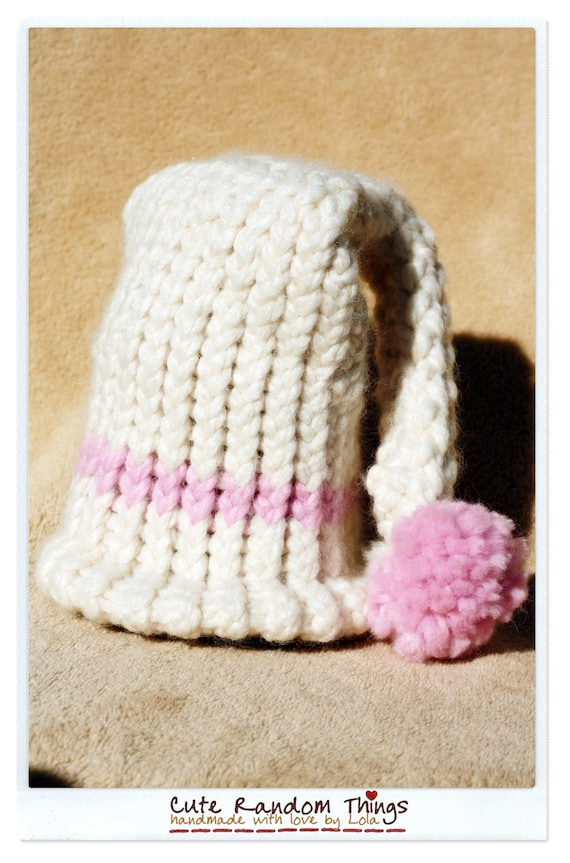 Vanilla and strawberry sundae hat - Knitted baby hat