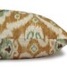 Iman Ikat Lumbar Pillow Cover in Sage, Camel, Charcoal and Beige - Ikat Decorative Pillow - Throw Pillow - Accent Pillow
