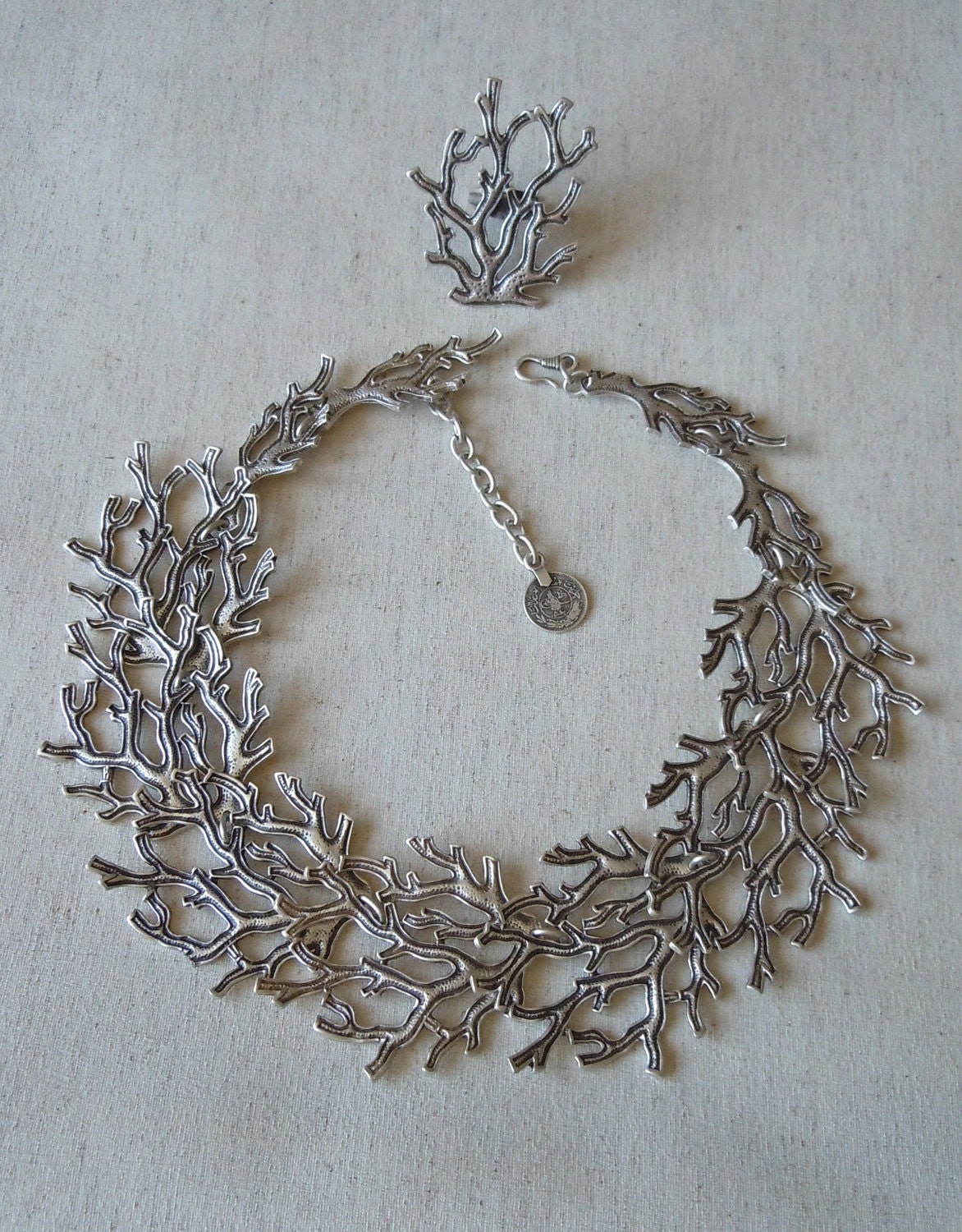 Ottoman Bough Metal Necklace And Ring Set-Fashion Jewelry-2012 Trends-Fashion All Season