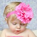 Large Flower Headband... Pink Flower Headband... Pink Peony.... Baby Girl