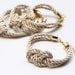Bridesmaids gifts Set of 4 - Beige silk cord Knot Bracelet  - 24k gold plated