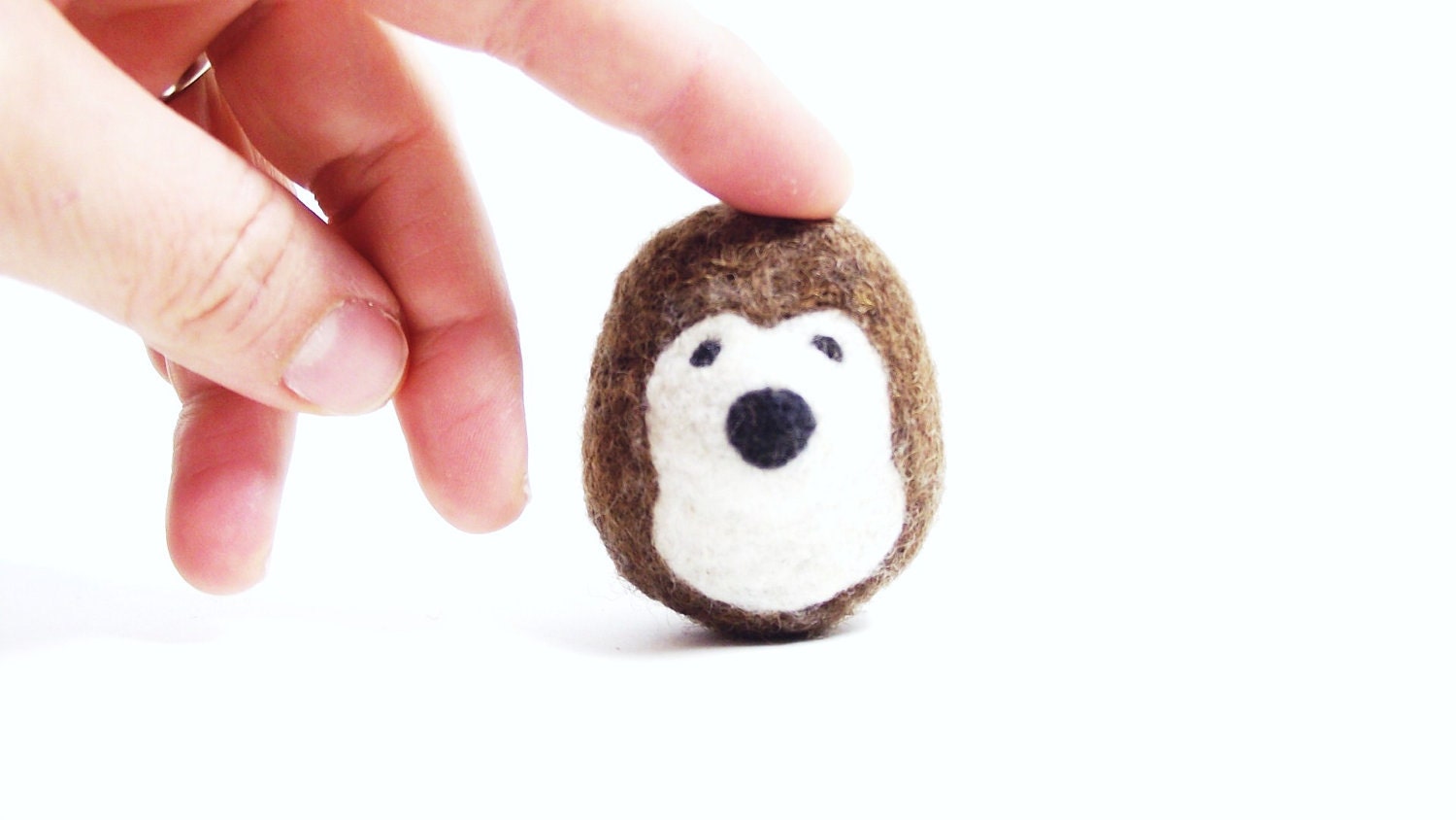 Little brown hedgehog - needle felted hedgehog - felt animal