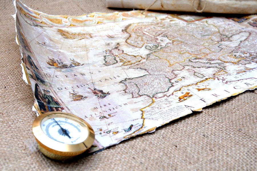 Vintage Map of Europe - Reproduction - Epoque Map -Vintage Old Style Paper