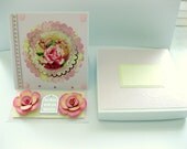 Luxury handmade easel birthday card with cordinating gift box