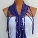 Latest Fashion Lilac scarf. Fringed and beaded, Personalized Design Women Scarf...