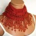 Cinnamon Scarf, Fabric Fringed Guipure Turkish Scarf ..bandana,headband,wedding,bridal,authentic, romantic, elegant,