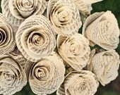Pride and Prejudice, Gone with the Wind, Great Expectations Bouquets and more - Book Page Flowers- Eco Friendly Upcycled Single Stem Roses