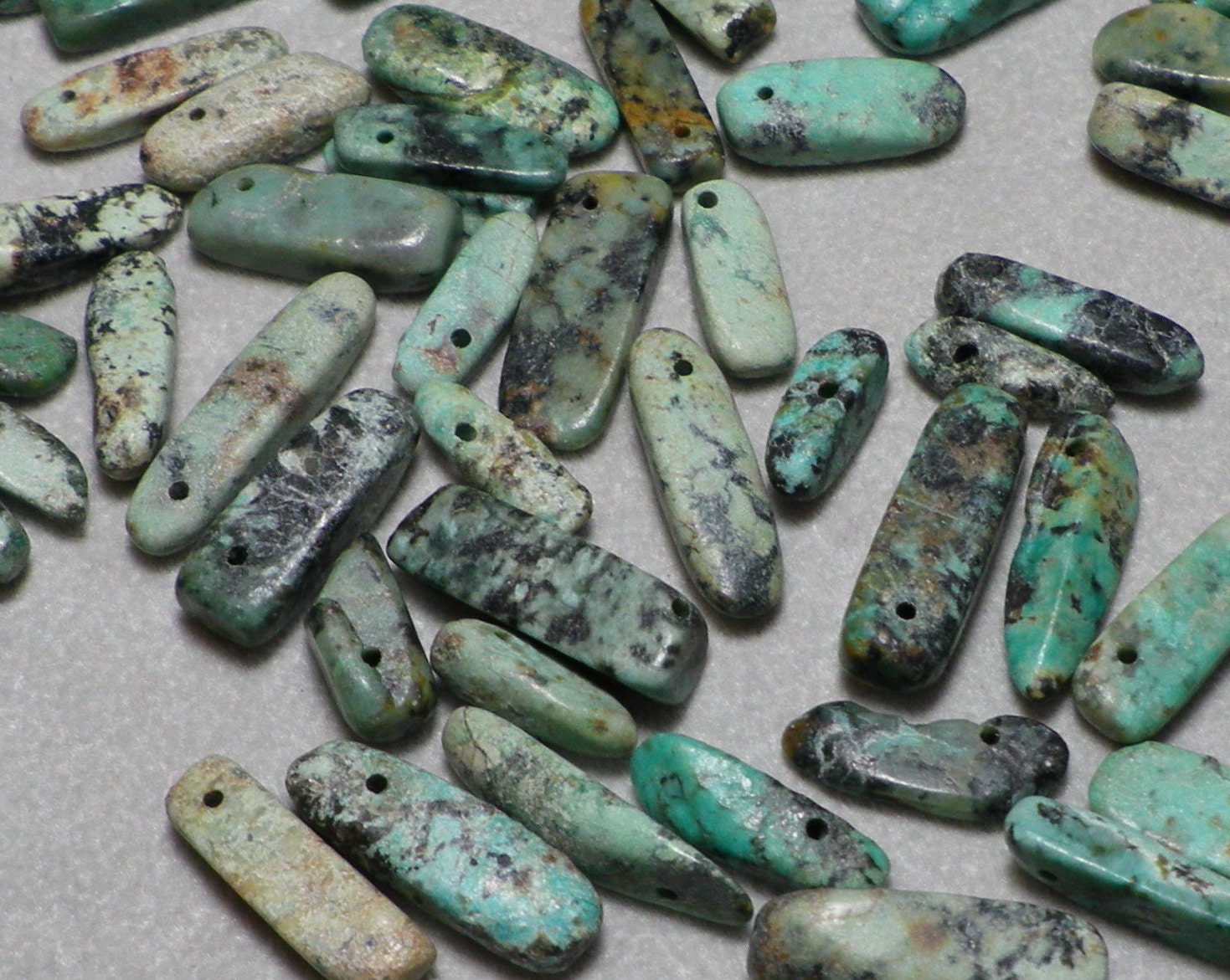 African Turquoise Jasper Nugget Beads